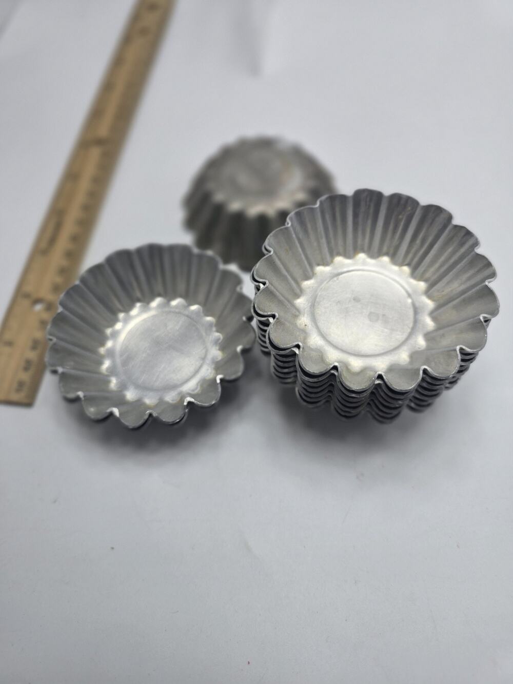 Reusable Silver Stainless Steel Cupcake, Pudding, Egg Tart Bake Mold